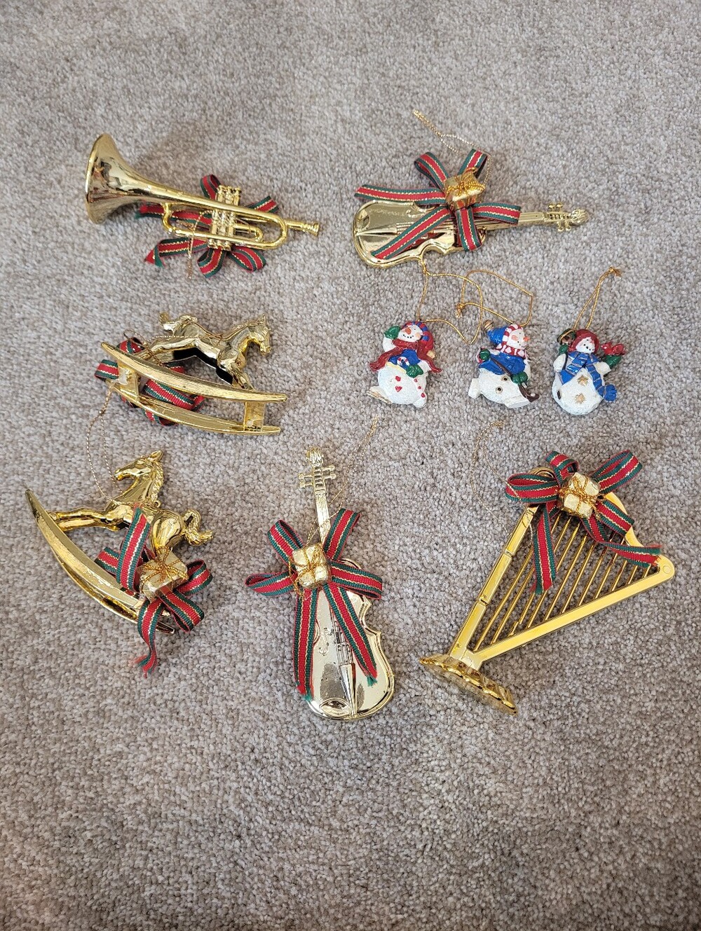 Christmas Holiday Tree Ornaments 9 Peices